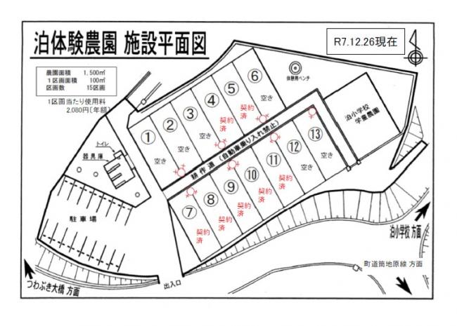 泊体験農園契約状況